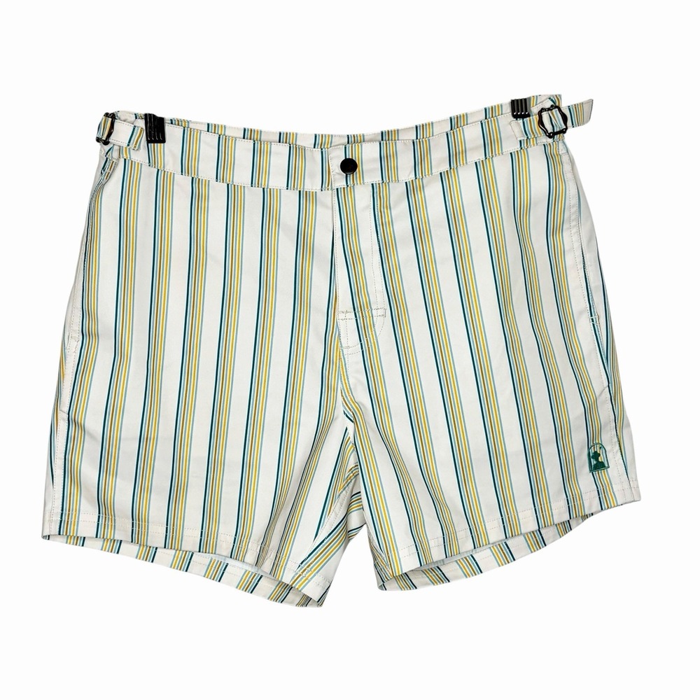 Dandy Del Mar Mallorca Swim Walk Short Mens 32 Striped Trunks Board Short Beach